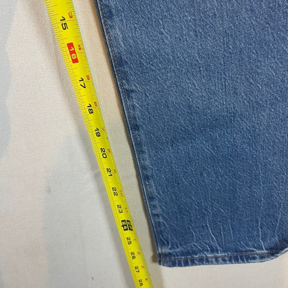 Loft The Straight High Rise Jeans Medium Wash Blue Denim Size 6 28 - Picture 4 of 9